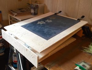 painting easel faux finish studio sample board