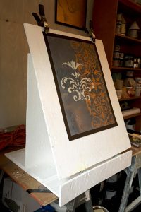 painting easel faux finish studio sample board