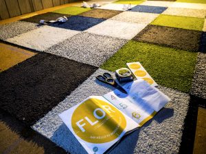 carpet tile install FLOR nluv design