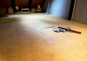 carpet tile subfloor room cleared