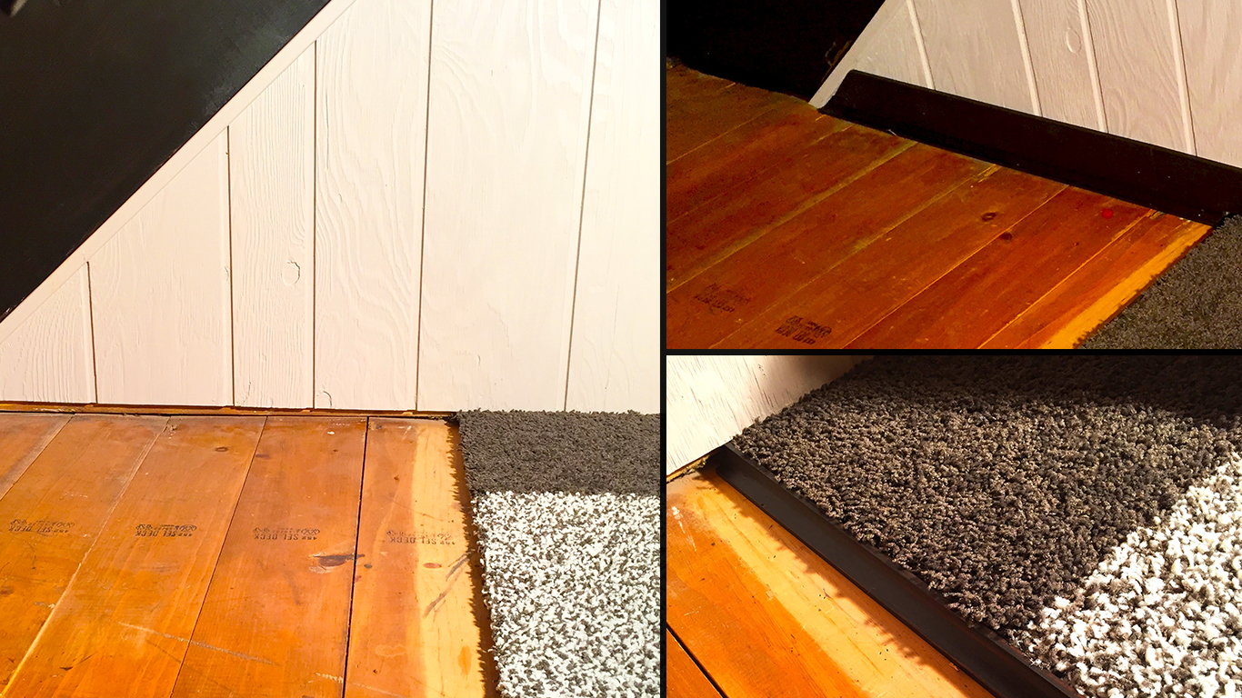 An Unexpected Pair: Wood Molding as Carpet Transitions