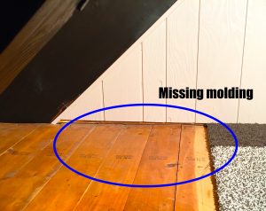 wood molding as carpet transitions