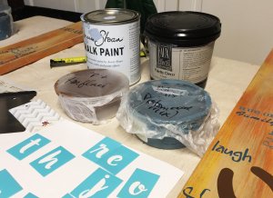 dimensional stenciling project cleanup