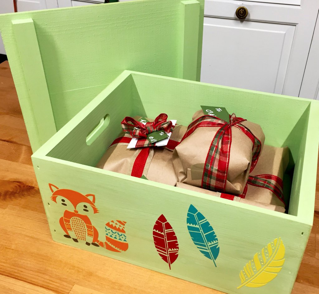 custom wooden box presents packaged