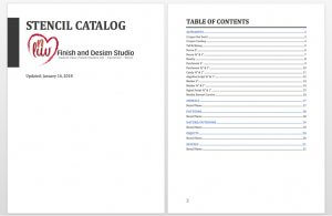 building a catalog Word document format table of contents