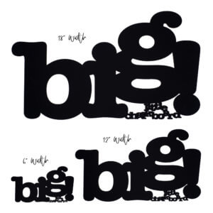 BIG little a chalkboard in die cut shapes for daily inspiration