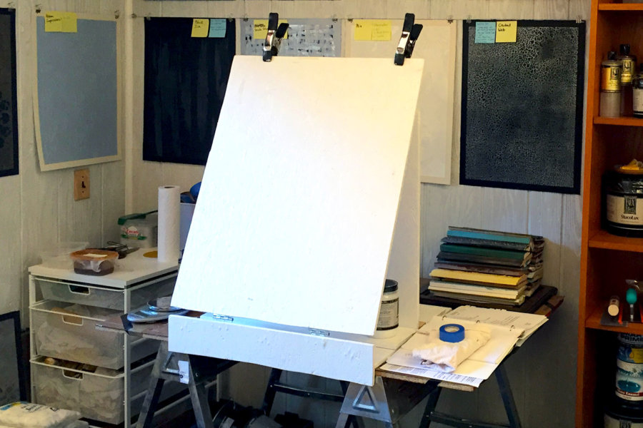 collapsible easel for art studio