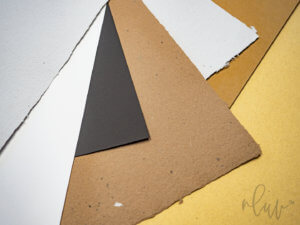handmade papers and paper choices for envelopes