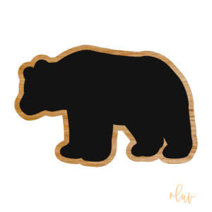 bear shaped chalkboard