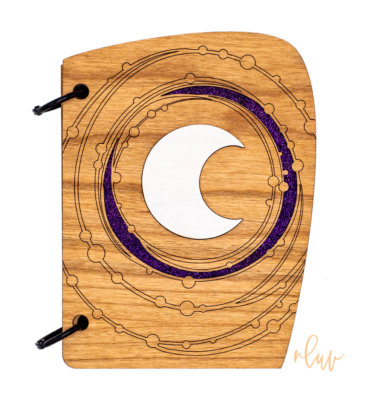 moon journal handcrafted wood journal