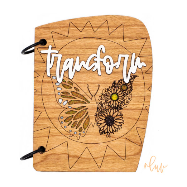 butterfly journal handcrafted wood journal butterflies sunflowers